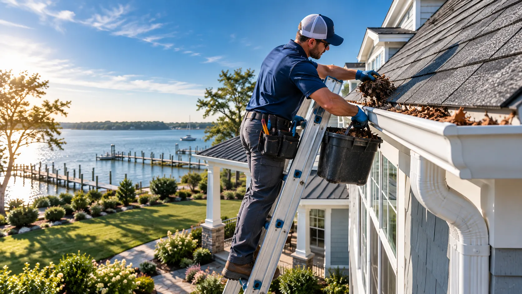 Gutters on a home near <Location />
