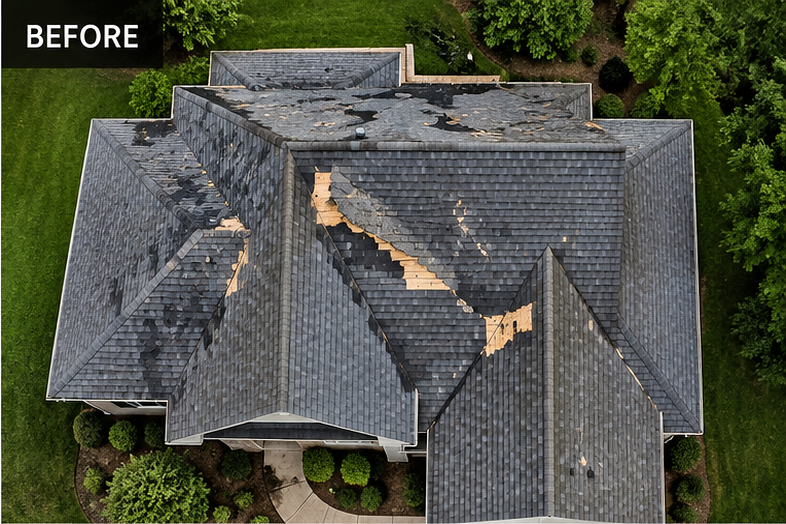 Emergency roof repair after